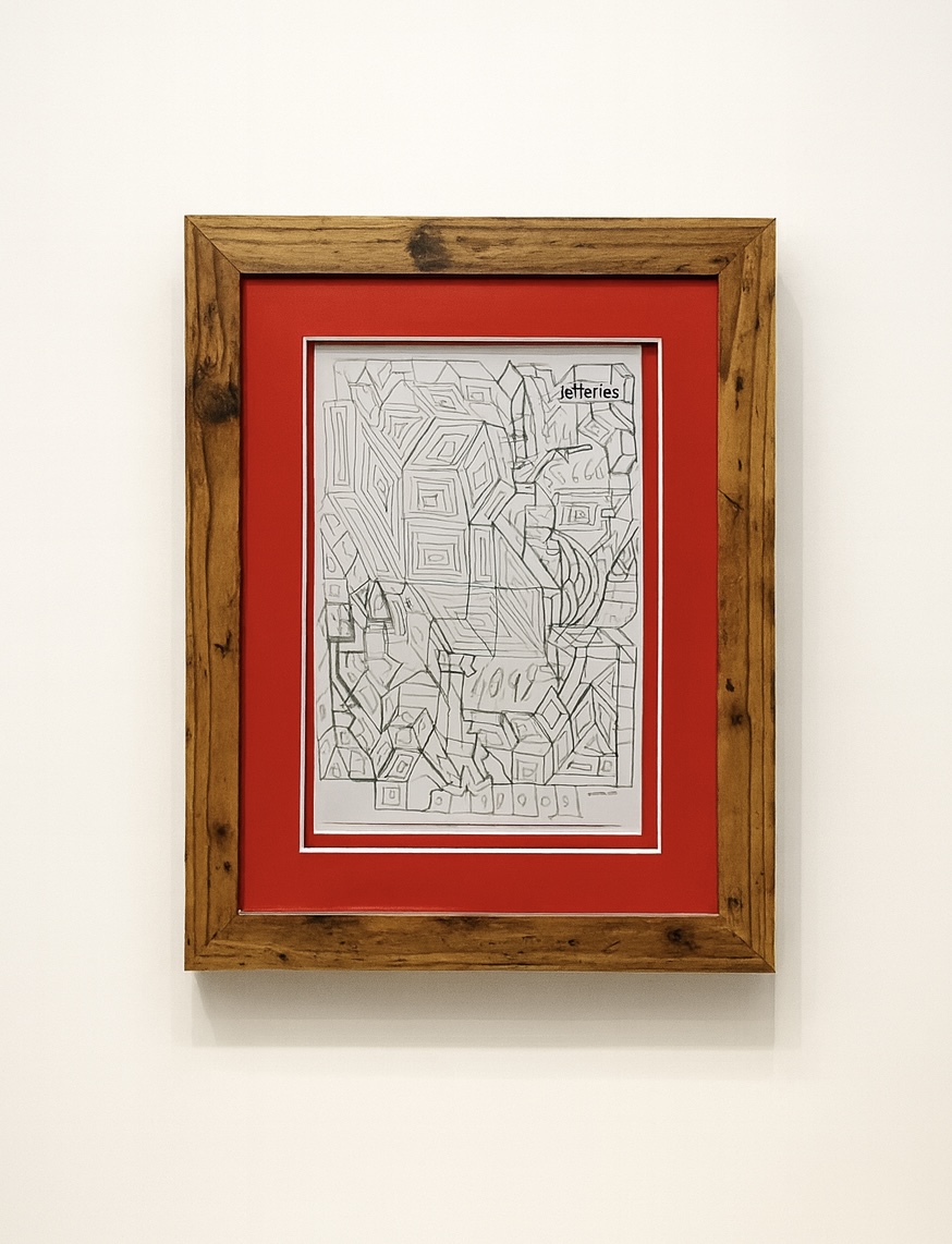 Minutes of a Wandering Mind — single work from the series, graphite on notebook paper.